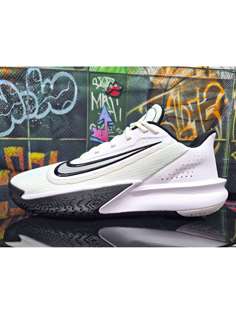 Nike Precision 7 Men’s Basketball Shoes White/Black FN4322-101 Size 10.5M